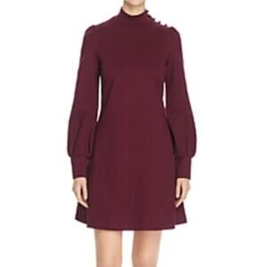 Kate Spade Mock Neck Dress Ponte Cherry XS